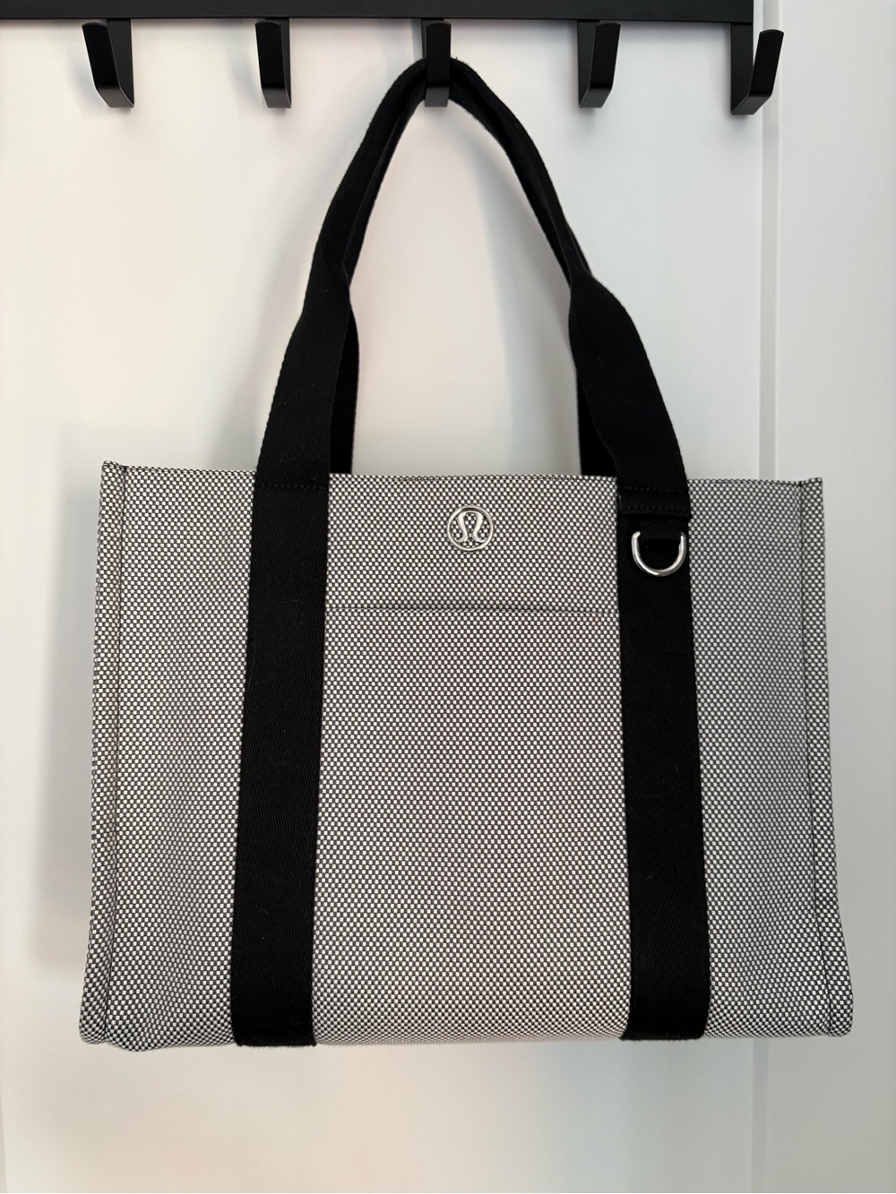Lululemon Two-Toned Canvas Tote Bag large and Dual Pouch Wristlet - Picture 2 of 10